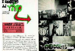 Pagina tratta dal diario dell'epoca di Daniele, con il biglietto d'ingresso ed il racconto del concerto al teatro Lirico di Milano del 27 Novembre 1977 - © LesROCKETS.com