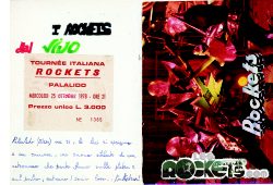 Pagina tratta dal diario dell'epoca di Daniele, con il biglietto d'ingresso ed il racconto del concerto al Palalido di Milano del 25 Ottobre 1978 - © LesROCKETS.com