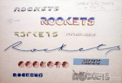 Logotipi del nome ROCKETS realizzati da Victor Togliani per la CGD - © LesROCKETS.com