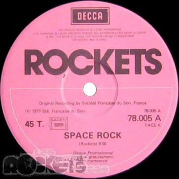 Space rock - FR (1977 - PRO) - Etichetta lato A - © LesROCKETS.com