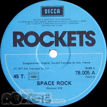 Space rock - FR (1977 - RE) - Etichetta lato A - © LesROCKETS.com
