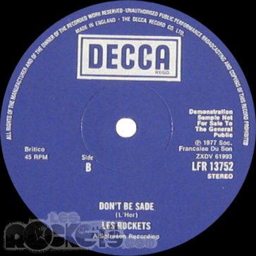 Space rock - GB (1977) - Etichetta lato B - © LesROCKETS.com