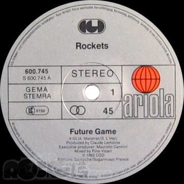 Future game -  DE (1982) - Etichetta lato A - © LesROCKETS.com