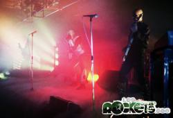 ROCKETS live nel 1982, il fumo prodotto dal ghiaccio secco sul palco - Photo by A. D'Andrea - © LesROCKETS.com