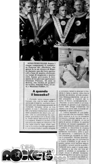 Articolo tratto dalla Domenica del Corriere in cui si parla dell'incidente - © LesROCKETS.com